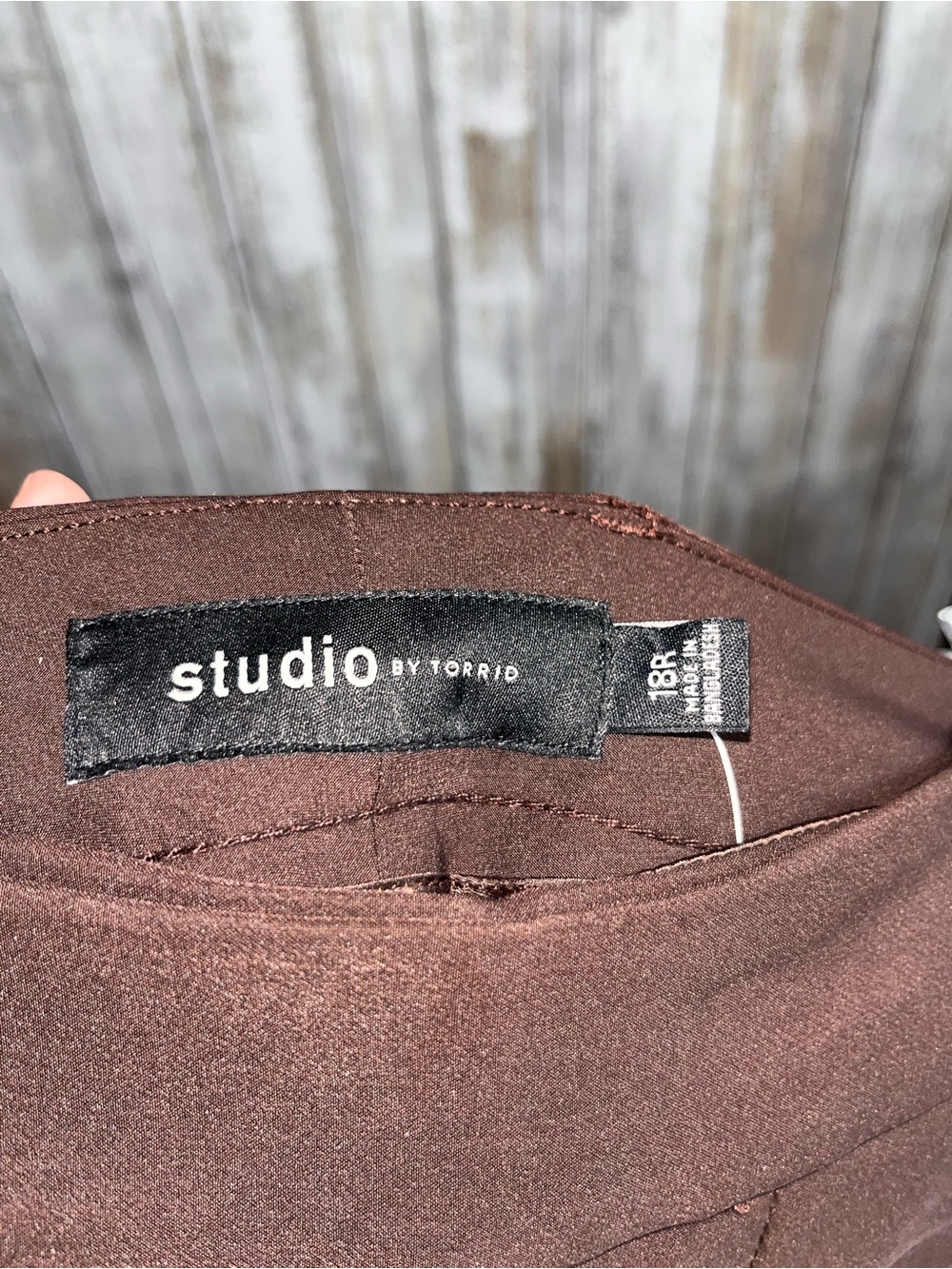 Torrid Studio Coffee Bean Luxe Ponte Flare Trousers Career Pants 18 NWT - Picture 8 of 9